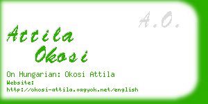 attila okosi business card